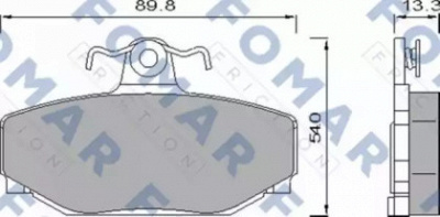 FOMAR FRICTION fo457081 -  Комплект тормозных колодок, дисковый тормоз